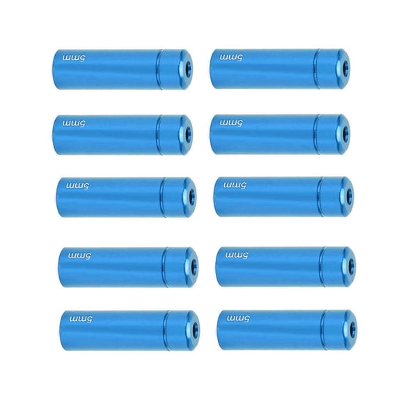 RISK 10PCS 5mm Bike Brake Cable End Caps Tips Aluminum Alloy Wire Crimp Cover For MTB Road Bicycle Accessories Cycling Parts Replacement Gear Upgrades Protective Housing Component Blue