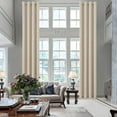 thumbnail image 1 of RISSIEN Extra Long Burlap Linen Farmhouse Curtains 144 inch Length 2 Panels for 2 Story High Living Room Textured Thick Light Filtering Privacy Window Drapes with Grommet 12ft (52x144 Khaki), 1 of 5