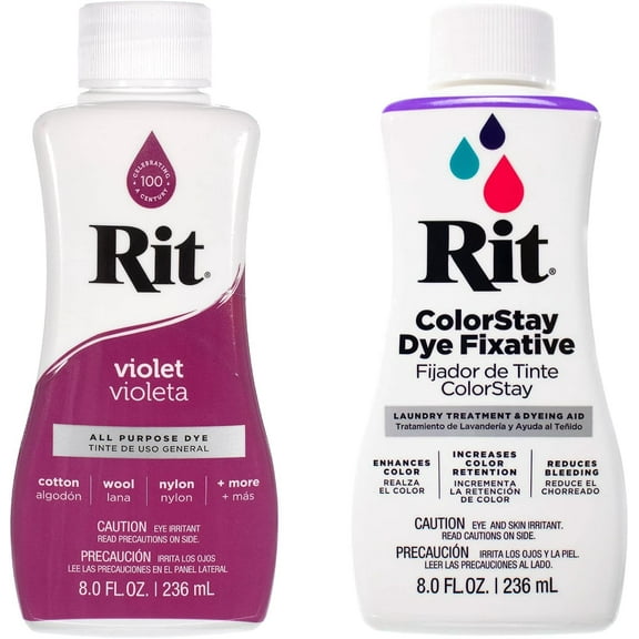 RIT Dye Wide Selection of Colors with Color Fixative, Violet