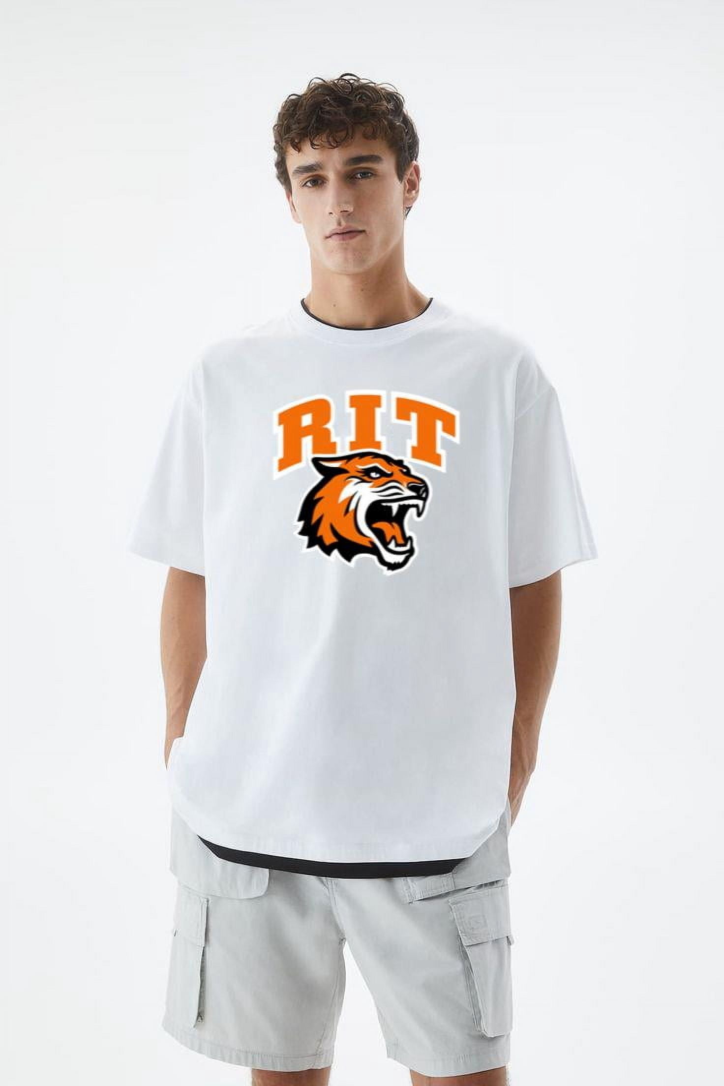 Rit Tech Men RIT Rochester Institute Technology Tiger Stacked Shirt, for men & women ...