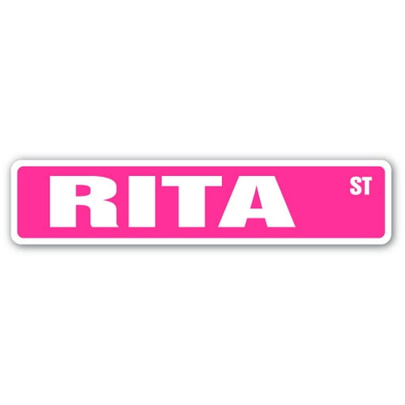 RITA Street Sign Childrens Name Room Sign | Indoor/Outdoor | 24" Wide
