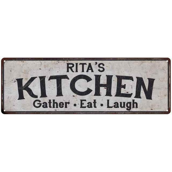 RITA's Kitchen Gift Rustic Chic Decor Gift 6x18 Sign 206180051099