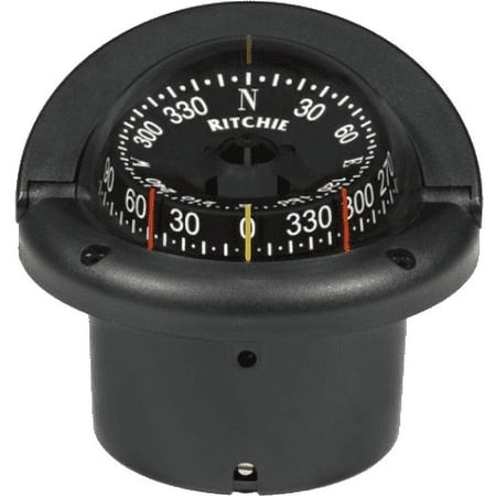 RITCHIE COMPASSES HF-743 Compass, Flush Mount, 3.75" Combi, Black