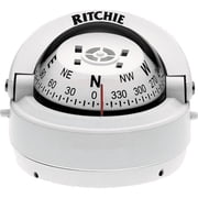 RITCHIE COMPASSES S-53W Compass, Surface Mount, 2.75 Dial, Wht.