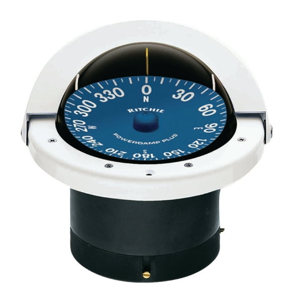 RITCHIE COMPASSES SS-2000W Compass, Flush Mount, 4.5" Dial, White