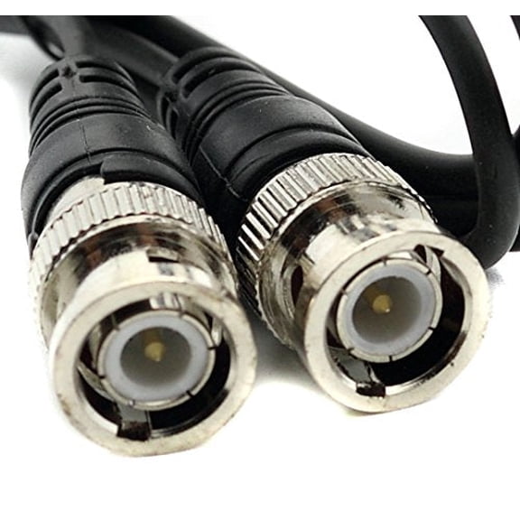 RiteAV 15FT BNC M/M Male to Male Video Cable CCTV DVR Black