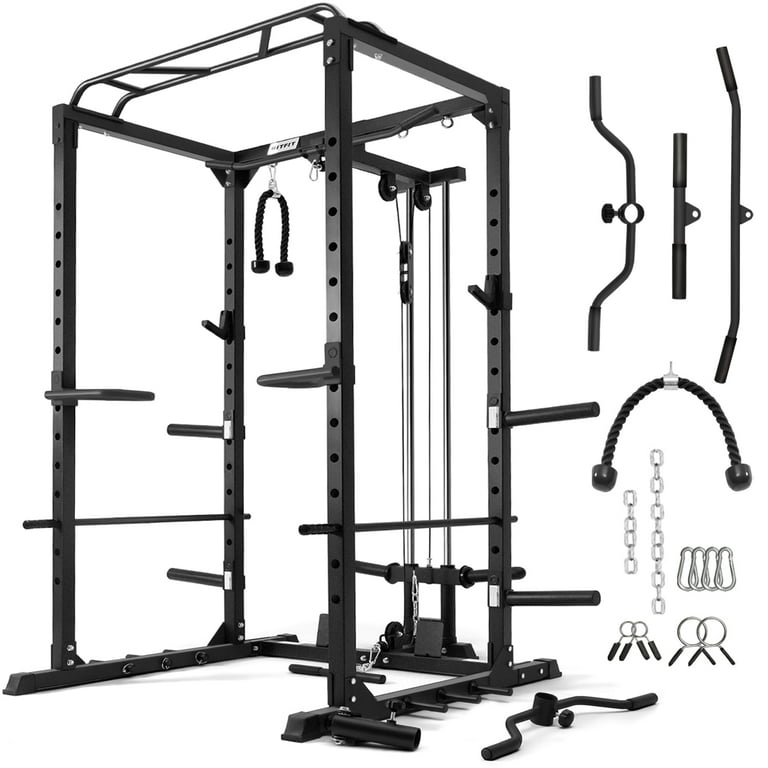Power rack with lat pulldown walmart sale