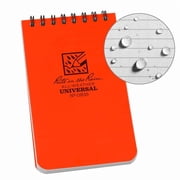 Rite in the Rain All Weather 3x5 Notebook, Orange Polydura Cover, Universal Pattern