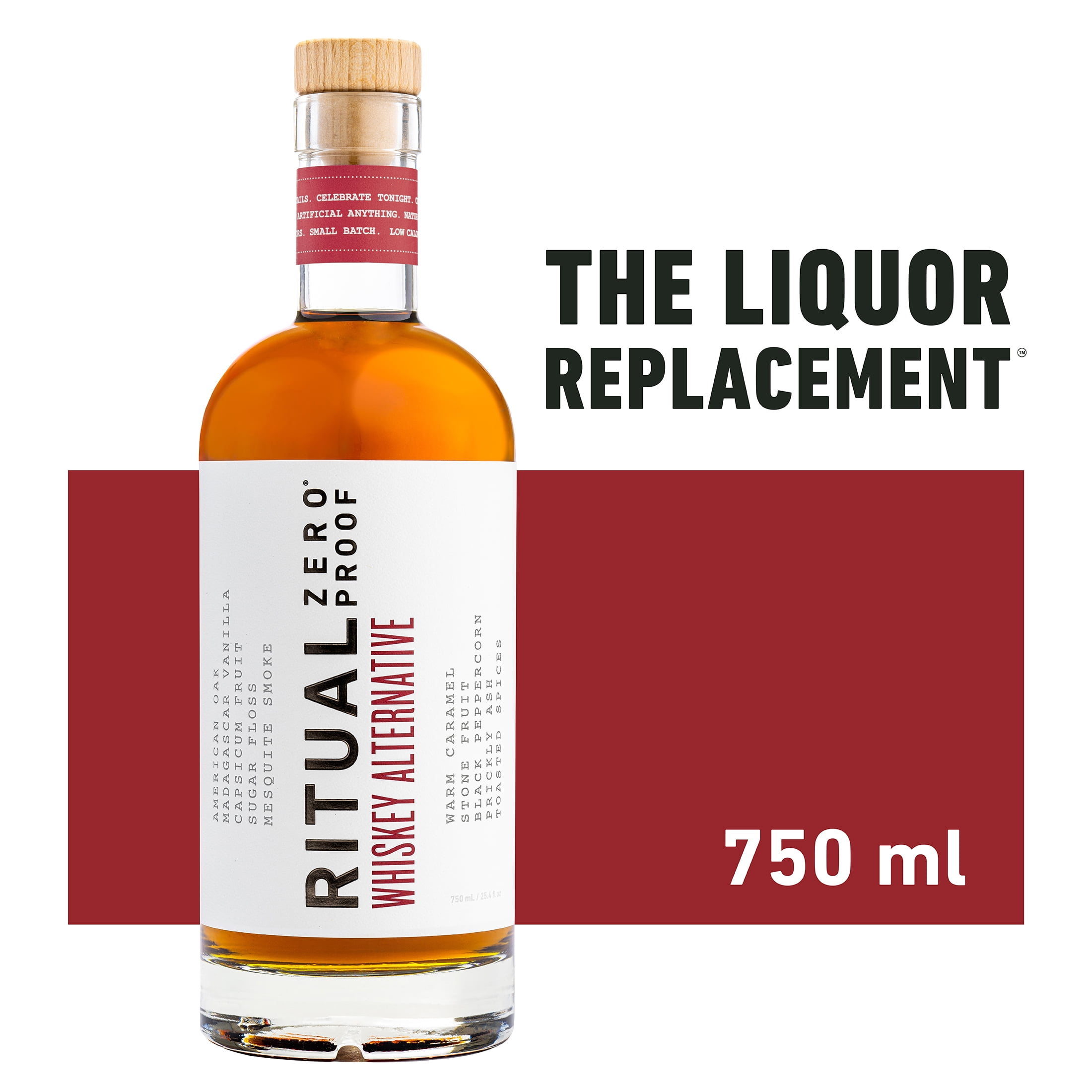 RITUAL ZERO PROOF Whiskey Alternative AwardWinning NonAlcoholic Spirit 750ml