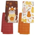 thumbnail image 1 of RITZ 100% Cotton Harvest Kitchen Towels, Set of 4, Forever Cat Dish Towels Set, 1 of 6