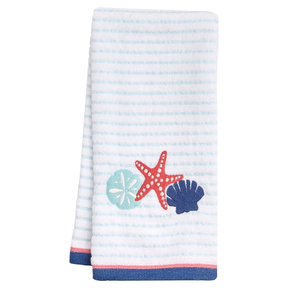 RITZ 100% Cotton Summer Hand Towels, Set of 2, Seashell