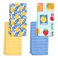 thumbnail image 1 of RITZ 100% Cotton Summer Kitchen Towels, Set of 4, Citron Stamps Dish Towels Set, 1 of 6