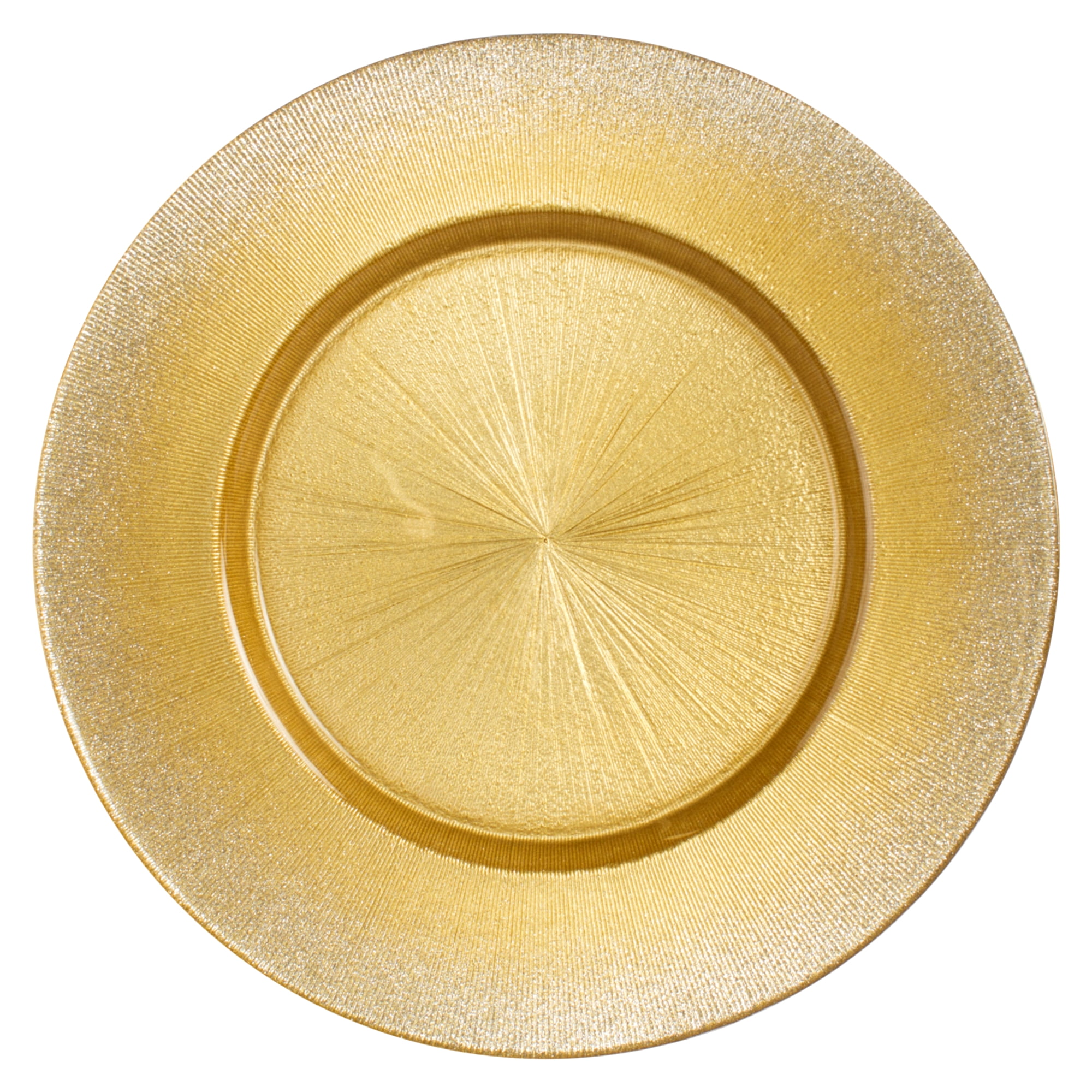 RITZ 13" GOLD SILVER GLITTER CHARGER PLATE
