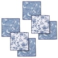 thumbnail image 1 of RITZ Birds & Branches Microfiber Dish Cloth Set, 6-Piece, Blue & White Toile Botanical Pattern, 12" x 12", 80% Recycled, 1 of 6