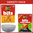 thumbnail image 1 of RITZ Bits Cheese & Fiesta Salsa Sandwich Crackers Snack Bundle, 17.6OZ- Total Weight Variety Pack with Bowl by OMA., 1 of 5