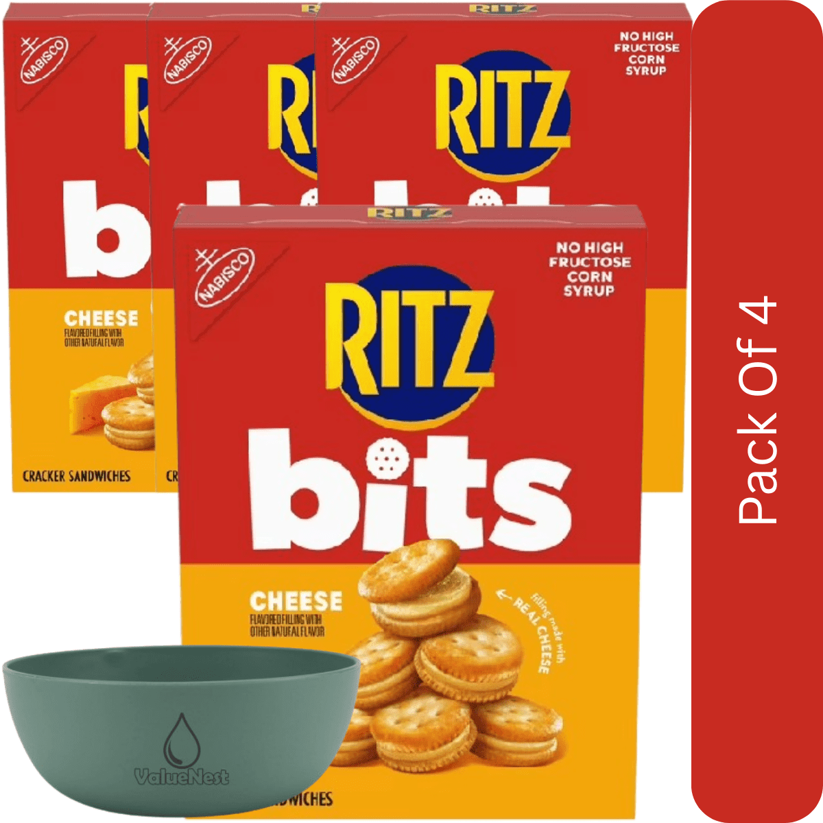 Kide Ritz RITZ Bits Cheese Sandwich Crackers, Snacks for Kids and Adults, Lunch ...