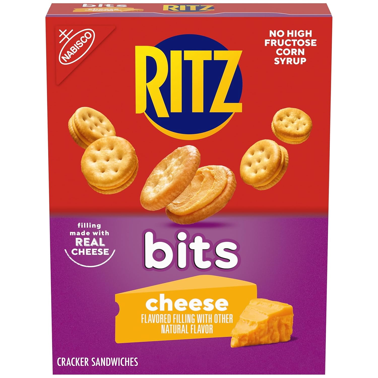 Kide Ritz RITZ Bits Cheese Sandwich Crackers, Snacks for Kids and Adults, Lunch ...