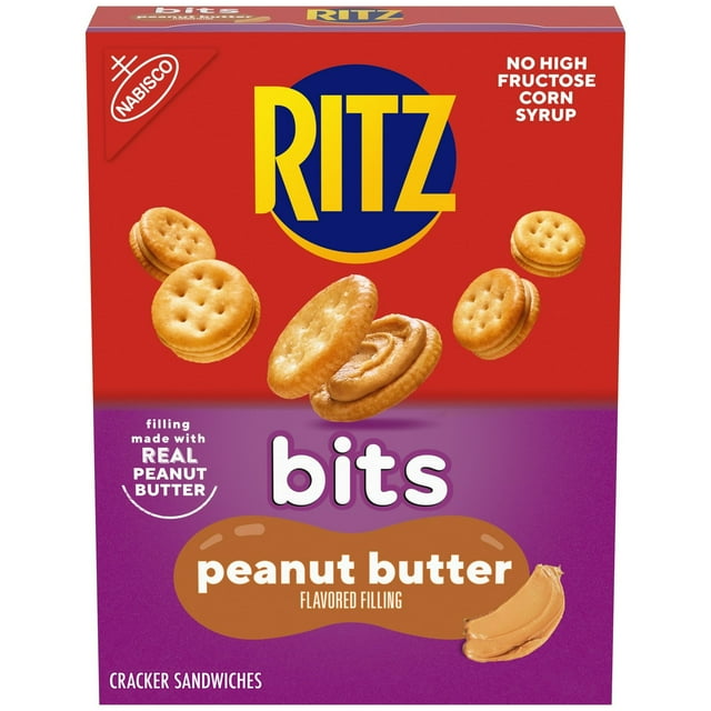 RITZ Bits Peanut Butter Sandwich Crackers, 8.8 oz (Pack of 8)