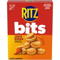 RITZ Bits Spicy Queso Sandwich Crackers, Snacks for Kids and Adults, Lunch Snacks, 8.8 oz