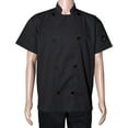 thumbnail image 1 of RITZ Chef Revival Performance Series Jacket, Short Sleeve, Black, 8 Chef Logo Buttons, L, 1 of 1