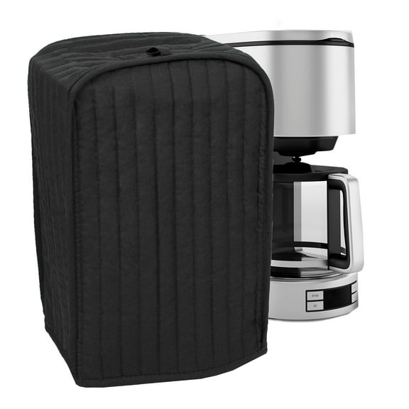 RITZ Coffeemaker Kitchen Appliance Cover (APPLIANCE NOT INCLUDED), Black