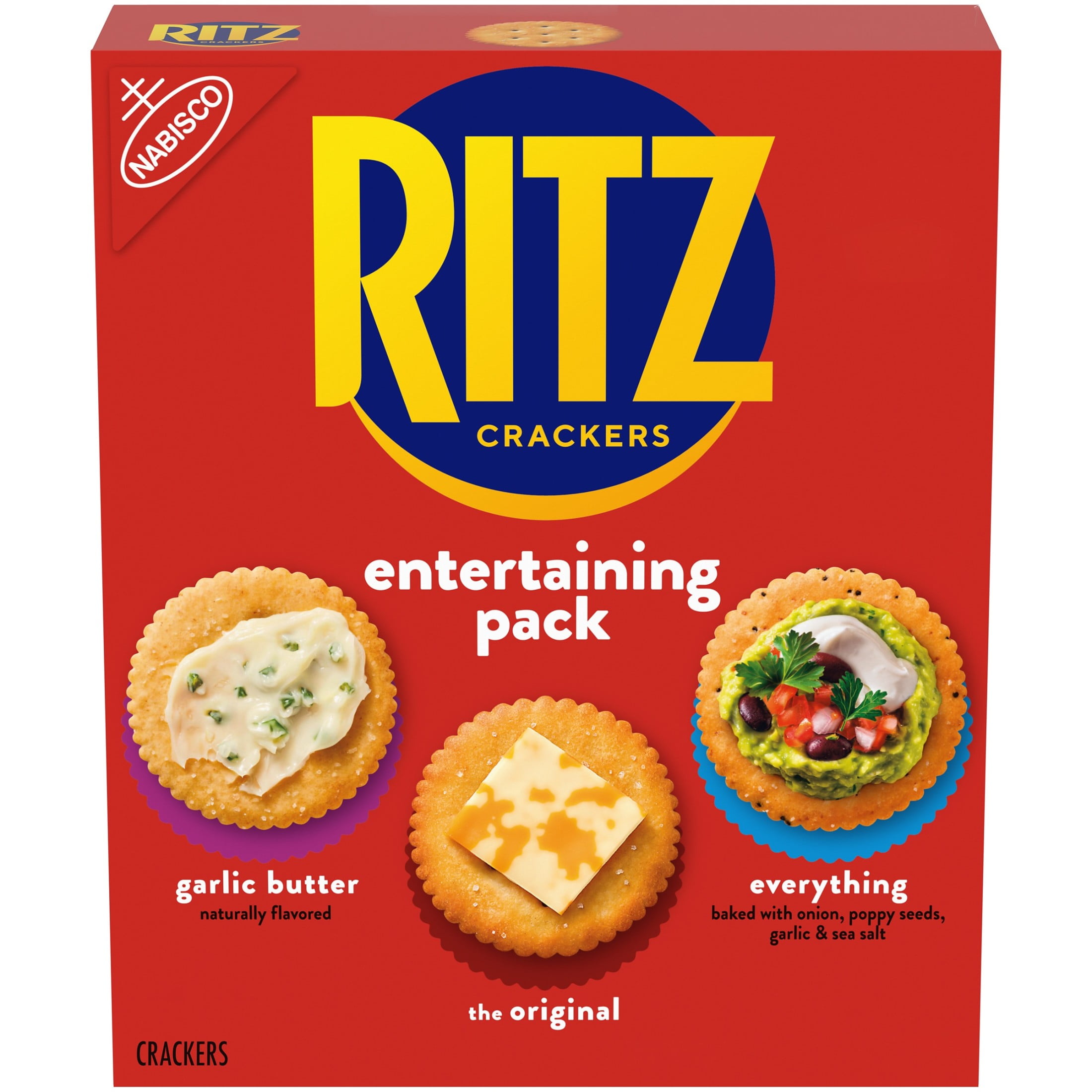 RITZ Crackers Variety Pack with Original, Everything, and Garlic Butter Crackers, 10.3 oz