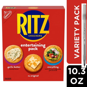 RITZ Crackers Entertaining Variety Pack with Original Everything and Garlic Butter Crackers