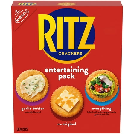 RITZ Crackers Variety Pack with Original, Everything, and Garlic Butter Crackers, 10.3 oz - 4 Pack