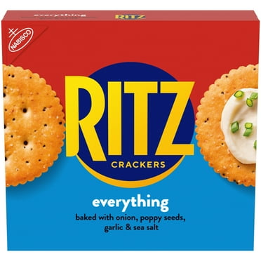 RITZ Everything Crackers, Snacks for Kids and Adults, Lunch Snacks, 13.7 oz