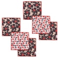 thumbnail image 1 of RITZ Flowers & Moons Microfiber Dish Cloth Set, 6-Piece, Retro Mid-Century Botanical & Geometric Pattern, 12" x 12", 80% Recycled, 1 of 6