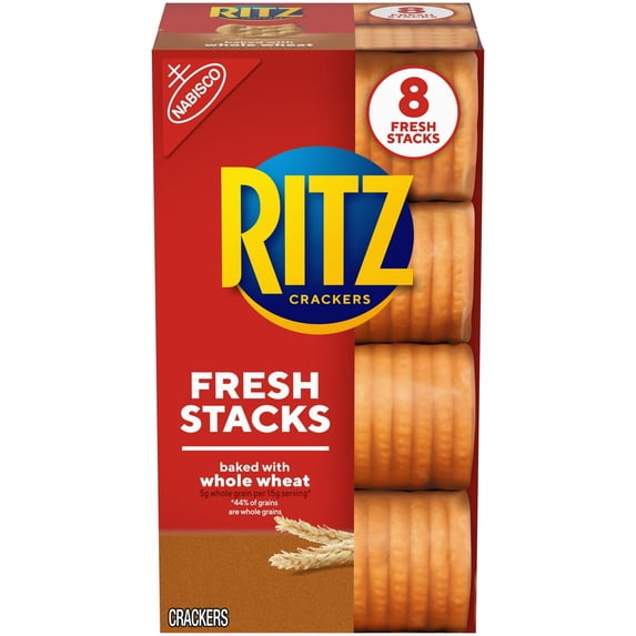 RITZ Fresh Stacks Whole Wheat Crackers, 11.6 oz (8 Stacks) (Pack of 6)