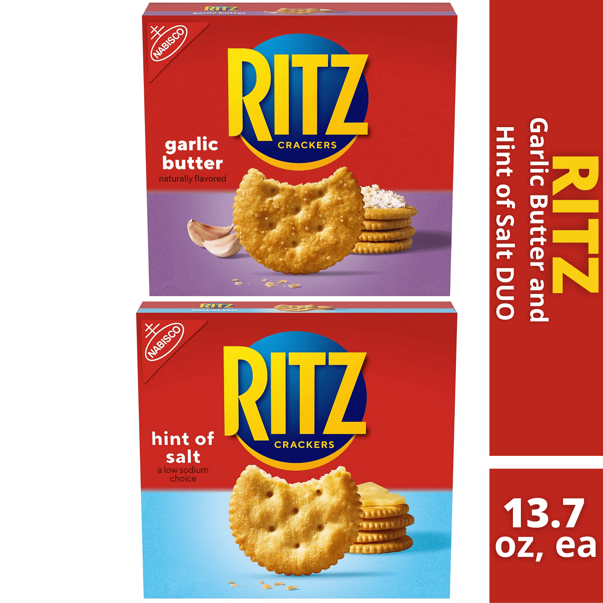 RITZ Garlic Butter and Hint Of Salt Dynamic Duo 13.7 Each,(2 Pack ...