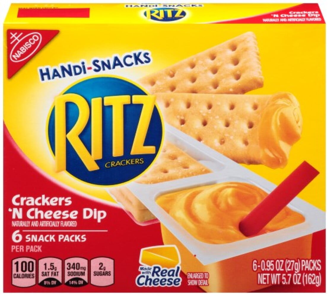 RITZ Handi-Snacks Crackers and Cheese Dip, 6 - 0.95 Oz Packs (Pack of 3 ...