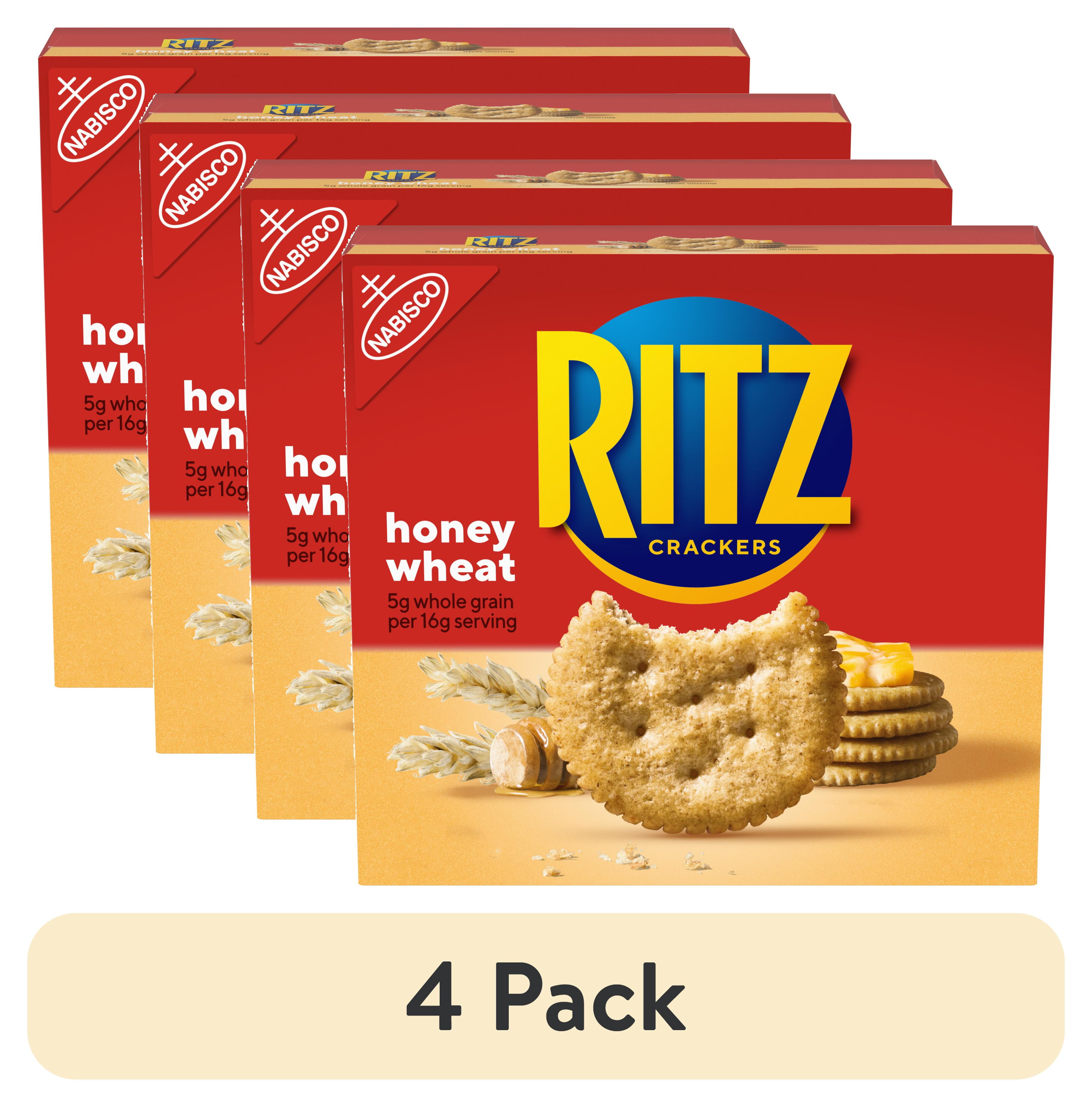 (4 pack) RITZ Honey Wheat Crackers, 13.7 oz