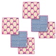 thumbnail image 1 of RITZ Lemon & Speckle Microfiber Dish Cloth Set, 6-Piece, Retro Citron Grove & Navy Dash Pattern, 12" x 12", 80% Recycled, 1 of 6