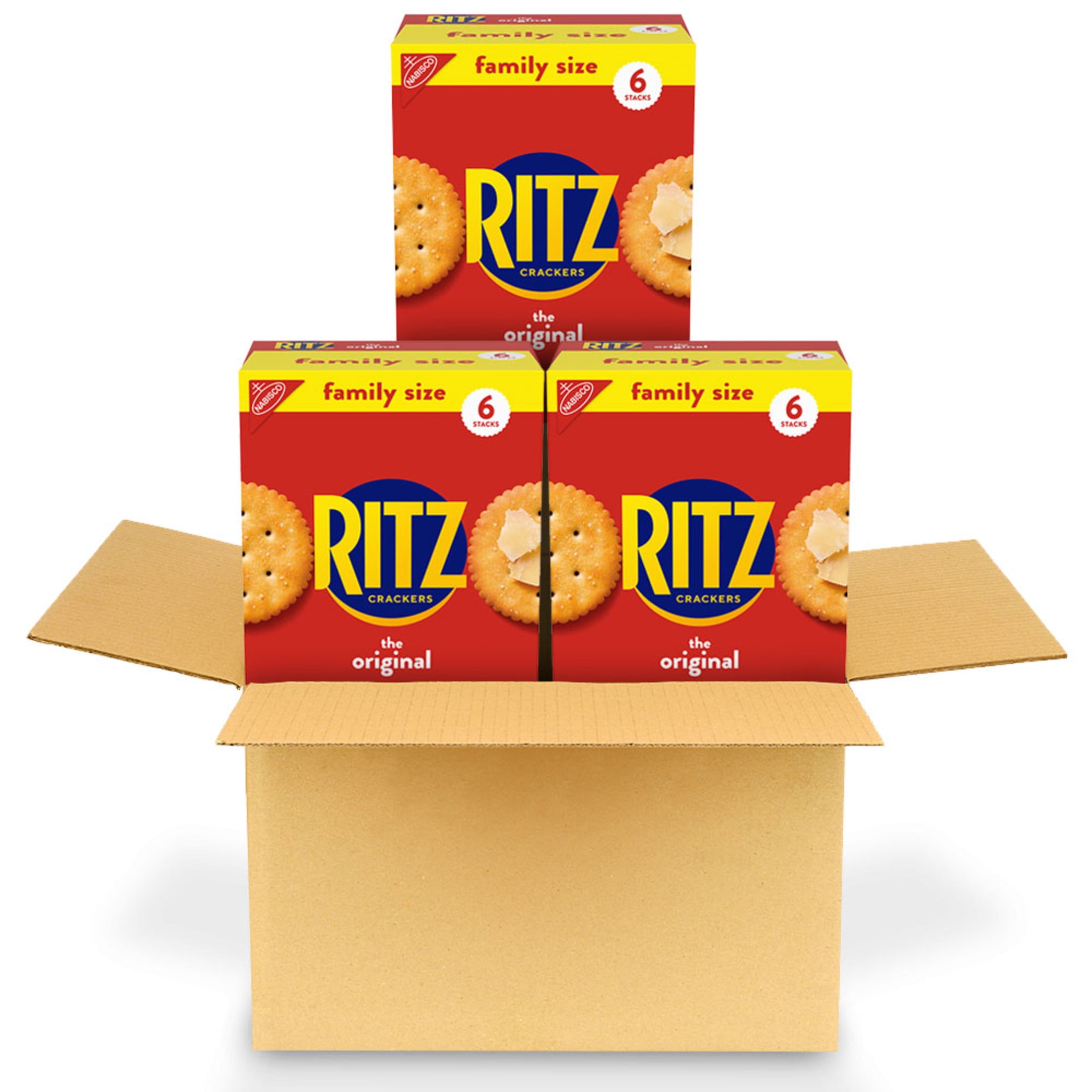 RITZ Original Crackers, Snacks for Kids and Adults, Bulk Lunch Snacks, Family Size, 3 Boxes