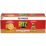 RITZ Peanut Butter Sandwich Crackers, Lunch Snacks, 30 Snack Packs (4 Crackers Per Pack)