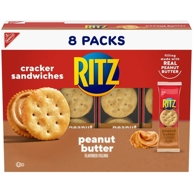 RITZ Peanut Butter Sandwich Crackers, 8 - 1.38 oz Packs