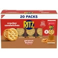 thumbnail image 1 of RITZ Peanut Butter Sandwich Crackers, Lunch Snacks, 20 Snack Packs (6 Crackers Per Pack), 1 of 1