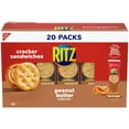 thumbnail image 1 of RITZ Peanut Butter Sandwich RRF12 Crackers, Lunch Snacks, 20 Snack Packs (6 Crackers Per Pack), 1 of 6