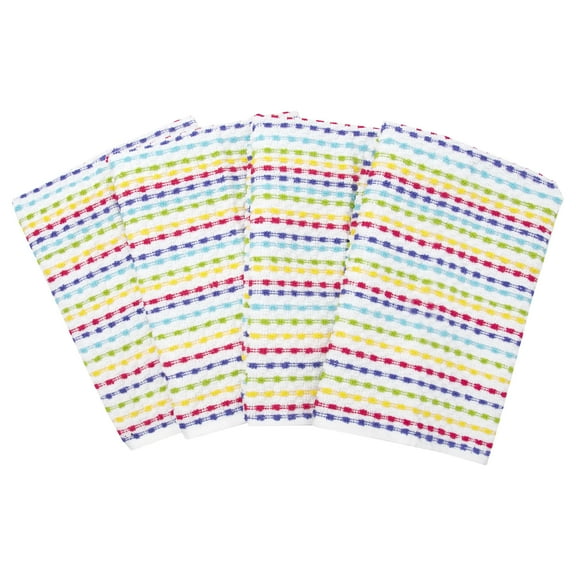 RITZ Pebble Cotton Terry Bar Mop Kitchen Towel, 16x18, Set of Four, Summer