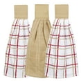 thumbnail image 1 of RITZ 3-Pack Solid and Multi Check Tie Towel Set, Biscotti, 1 of 5