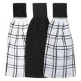 thumbnail image 1 of RITZ 3-Pack Solid and Multi Check Tie Towel Set, Black, 1 of 5