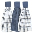 thumbnail image 1 of RITZ 3-Pack Solid and Multi Check Tie Towel Set, Federal Blue, 1 of 5
