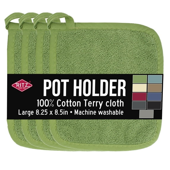 RITZ Ritz 4-Pack Terry Pot Holder Set, Cactus