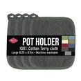 thumbnail image 1 of RITZ Ritz 4-Pack Terry Pot Holder Set, Graphite, 1 of 6
