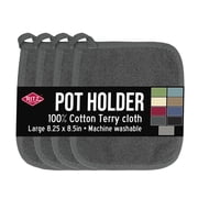 RITZ Ritz 4-Pack Terry Pot Holder Set, Graphite