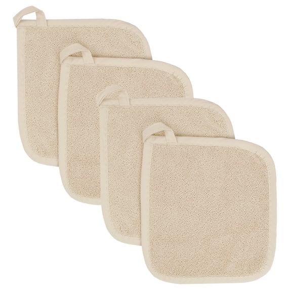 RITZ Ritz 4-Pack Terry Pot Holder Set, Latte