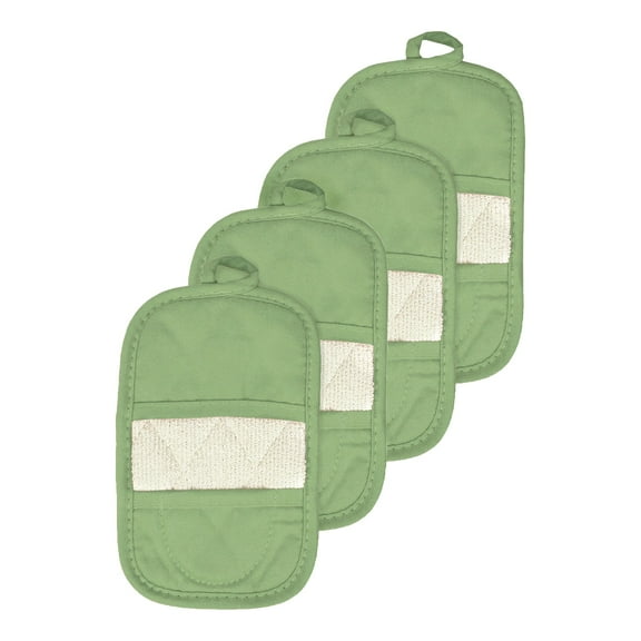 RITZ Pot Holder Mitz Set, 100% Cotton, 4-Pack, 5.5" x 8.5", Cactus