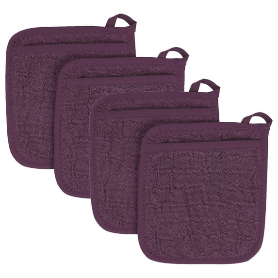 RITZ Terry Pocket Mitt Set, 4-Pack, Beet